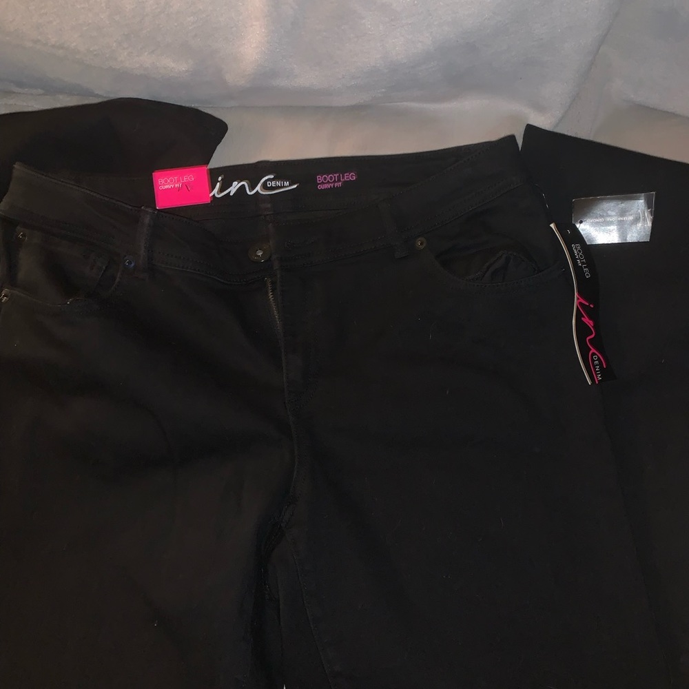 INC Black boot cut curvy fit  Jeans